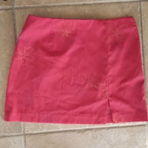 Express Hot Pink Mini Skirt with side slit size 7/8